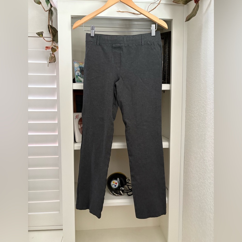 Quince Ultra-Stretch Ponte Straight Leg Pant Charcoal Grey Women Small